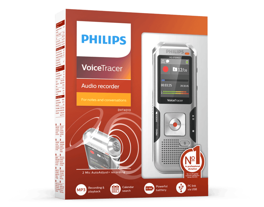 Philips DVT4010 VoiceTracer Audio recorder - Dictation Solutions Australia