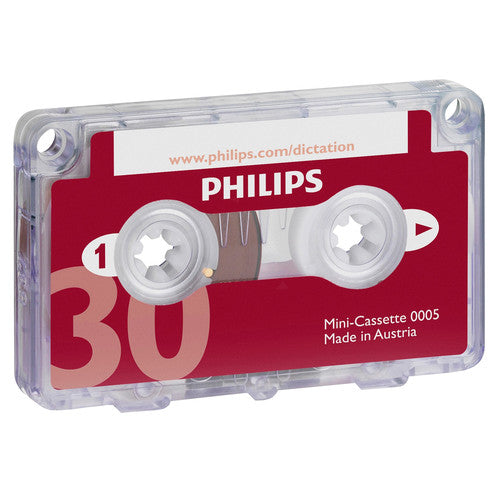 Philips LFH0005 Half hour mini Cassette Tape  (Set of 5 Tapes) - Dictation Solutions Australia